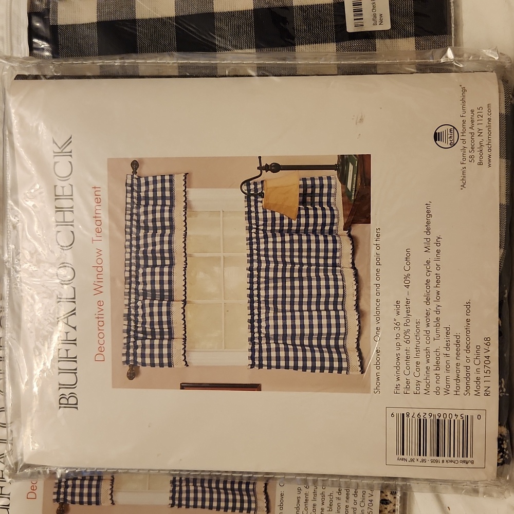 Buffalo Check Curtain Set - Picture 3 of 7